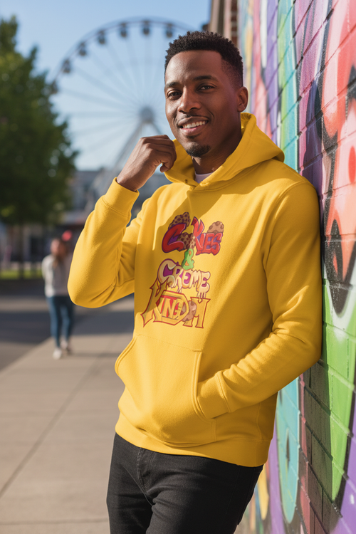 Cookies & Creme Kingdom - Gildan G185 Gold Hoodie - Lifestyle Model