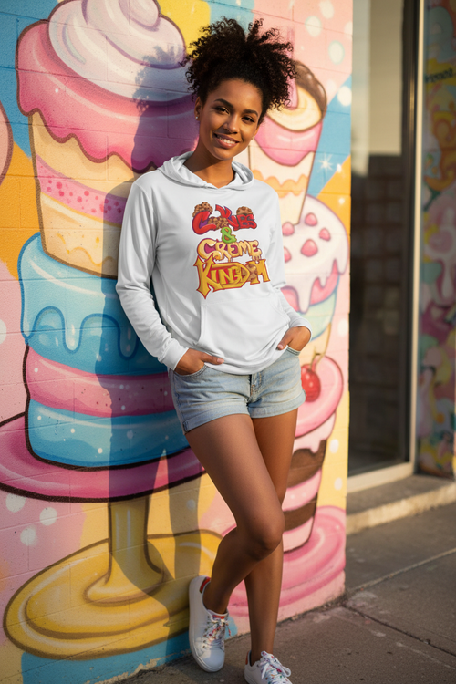 Cookies & Creme Kingdom - Paragon Hooded Long Sleeve - Lifestyle Model