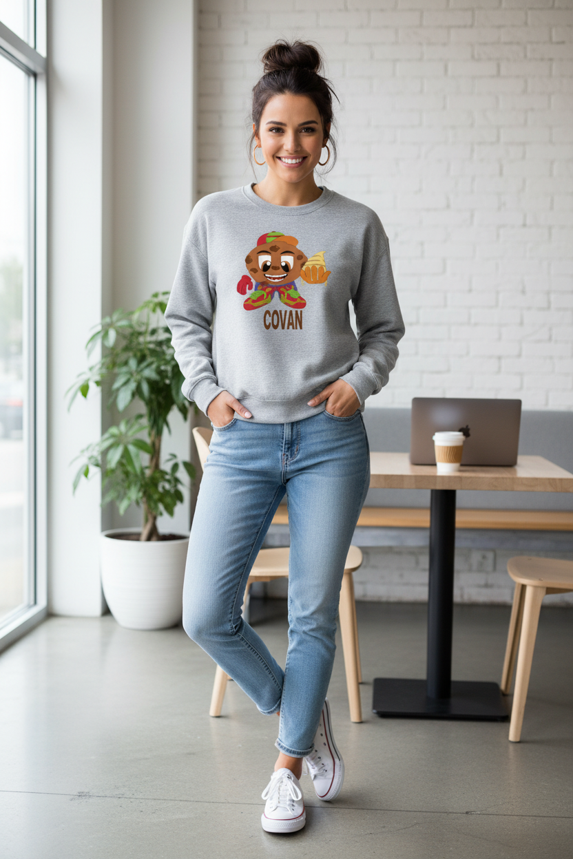 COVAN - American Apparel Ladies' Crewneck - Lifestyle Model