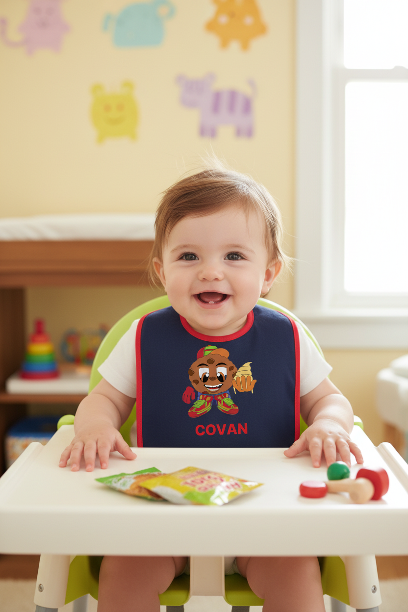 COVAN - Rabbit Skins Infant Contrast Trim Bib - Lifestyle