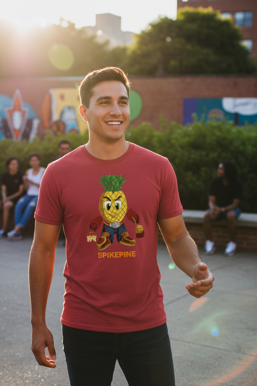 Spikepine Red Tee Lifestyle
