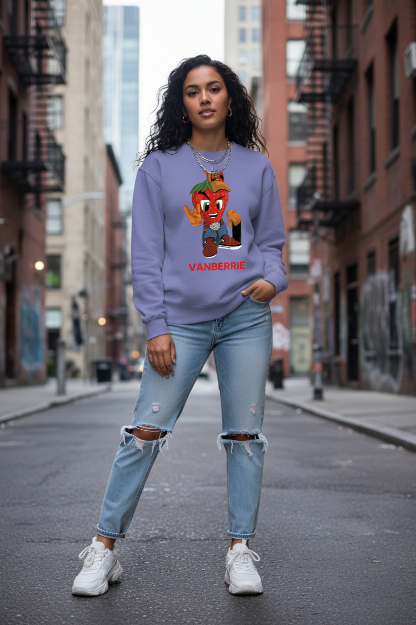 VANBERRIE Periwinkle Crewneck Sweatshirt Lifestyle