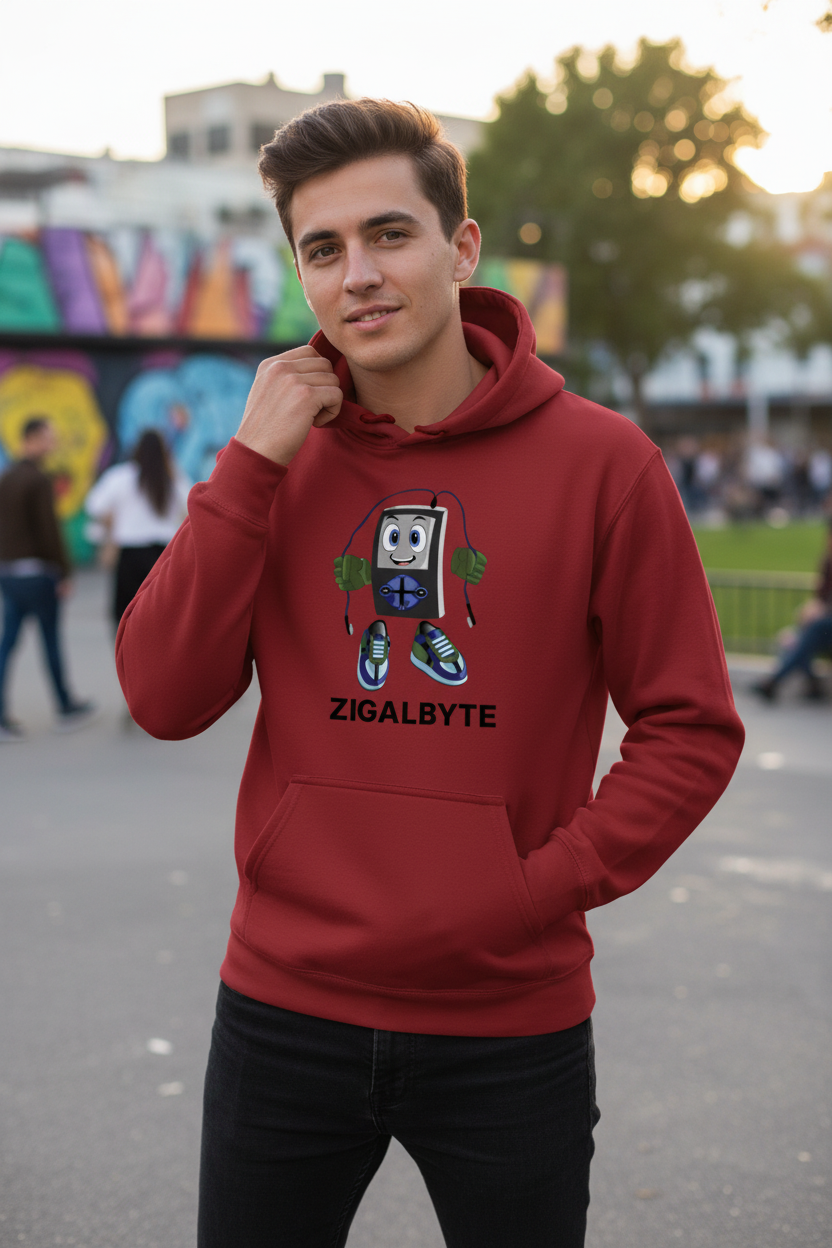 ZIGALBYTE - Gildan G185 Hoodie - Lifestyle Model