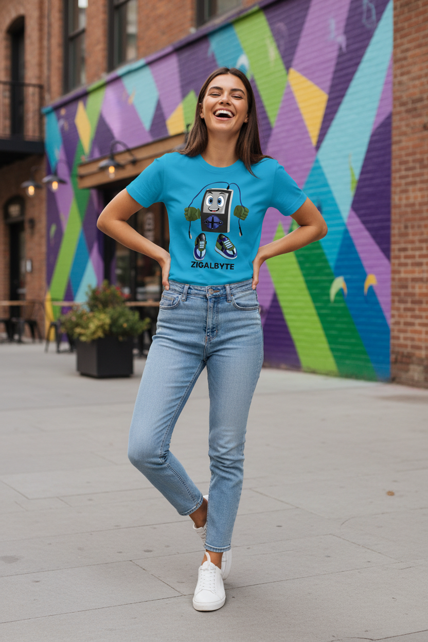 ZIGALBYTE Gildan Ladies Ultra Cotton T-Shirt Lifestyle