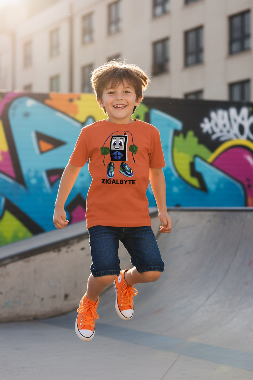 ZIGALBYTE Gildan Youth T-Shirt Lifestyle