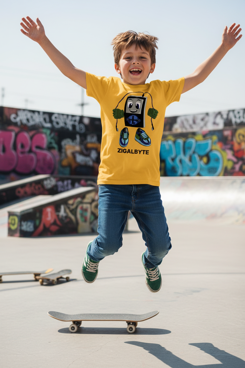 ZIGALBYTE Gildan Youth Ultra Cotton Tee Lifestyle